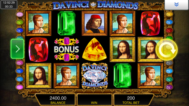 Free davinci diamond slot games play